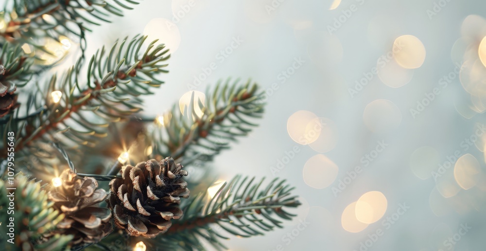 Christmas Lights and Pine Cones Christmas Lights and Pine Cones