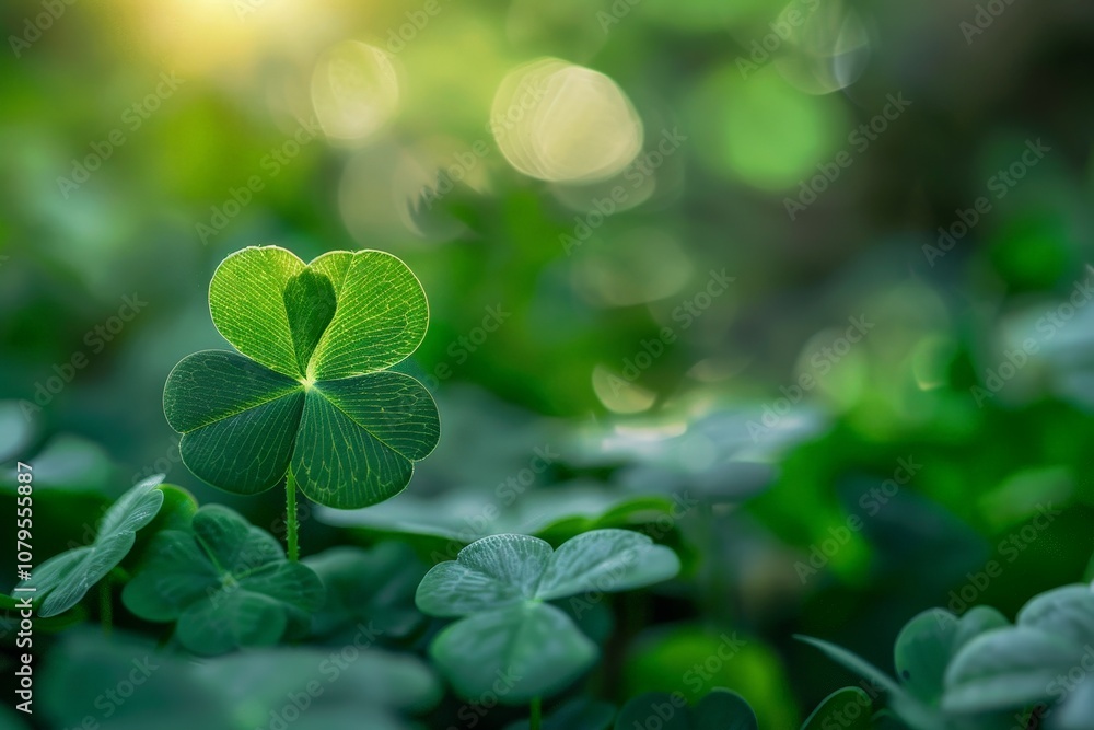 Four-Leaf Clover in the Sunlight Four-Leaf Clover in the Sunlight
