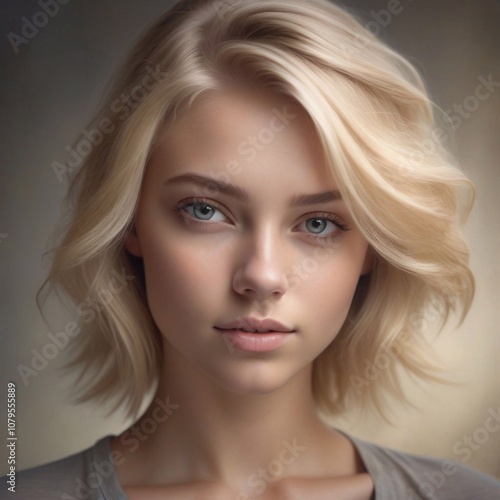 Portrait einer blonden Frau