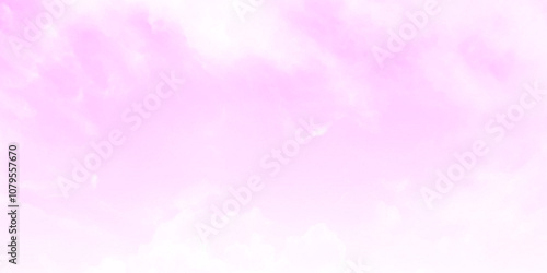 Pink clouds on the sky. Dreamy sky. Copy space Pastel pink sky background and clouds. 