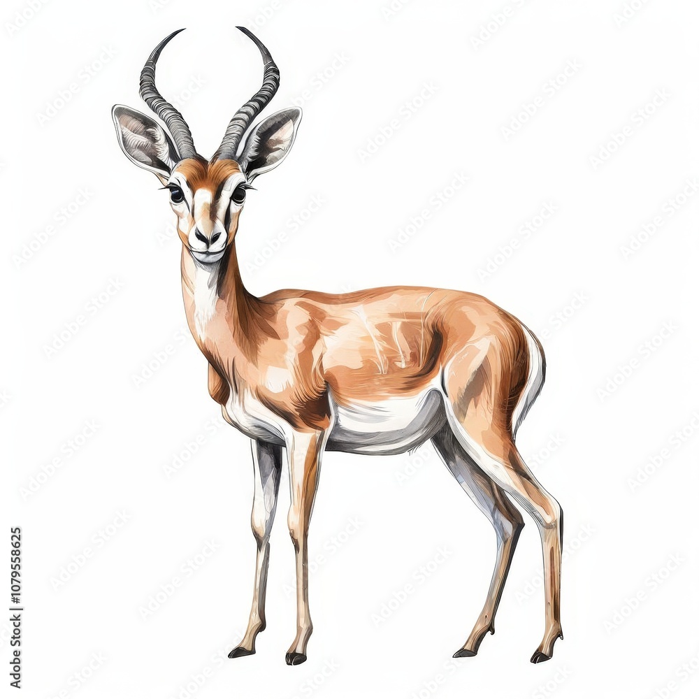 the AI Image Generator, Deer, isolated on a white background