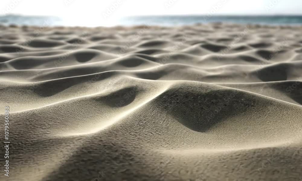 Close-up of white sand dunes on a beach. Close-up of white sand dunes on a beach.