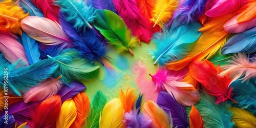 Wallpaper Mural Abstract background of colorful feathers creating a beautiful texture pattern , feathers, colorful, abstract, background Torontodigital.ca