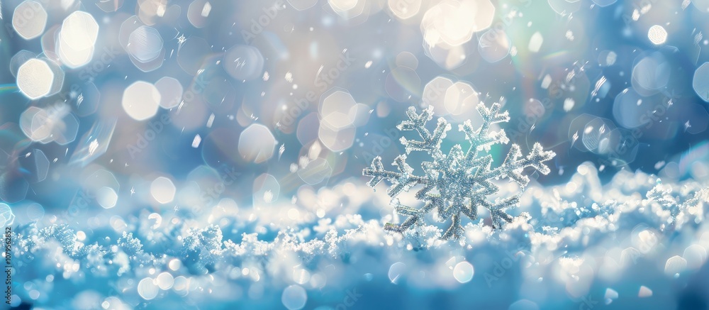 Winter Wonderland A Single Snowflake in the Snow Winter Wonderland A Single Snowflake in the Snow