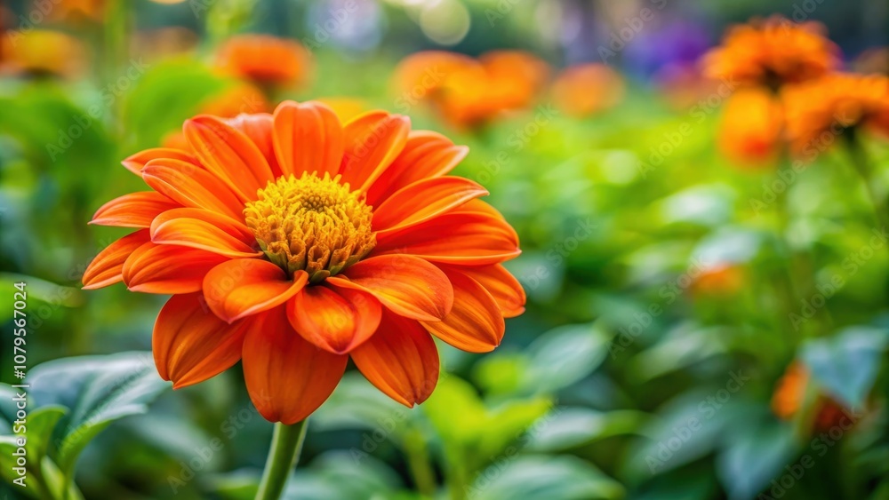Vibrant orange flower blooming in a lush garden setting, orange, flower, garden, nature, vibrant, blooming, fresh, petal Vibrant orange flower blooming in a lush garden setting, orange, flower, garden, nature, vibrant, blooming, fresh, petal