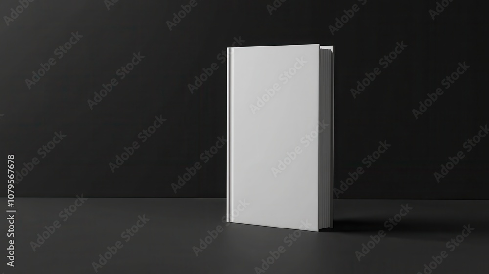 Blank White Book Mockup on Black Background - Isolated, Realistic, 3D Rendering Blank White Book Mockup on Black Background - Isolated, Realistic, 3D Rendering