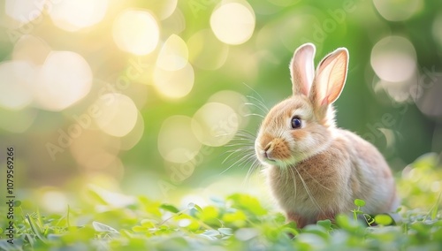 Adorable Bunny in a Lush Meadow