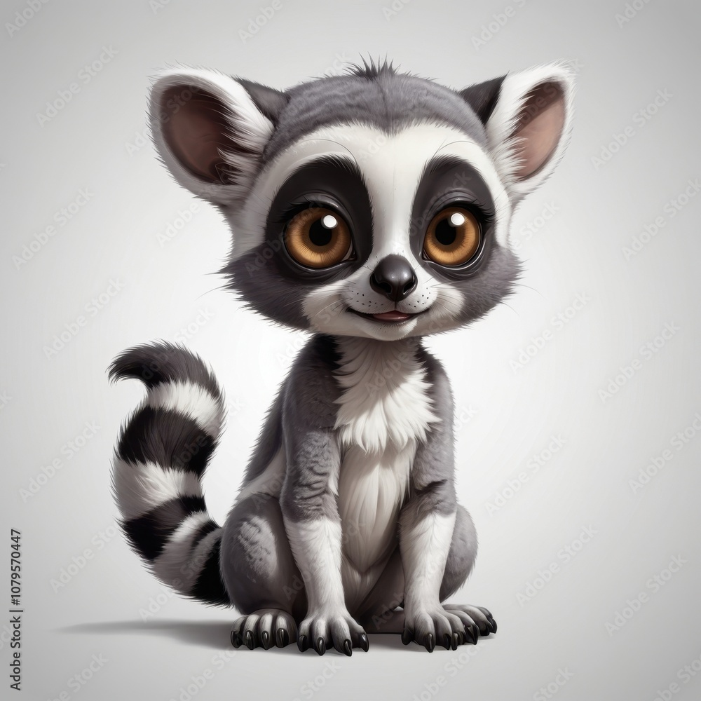 Obraz premium Cute Lemur Illustration