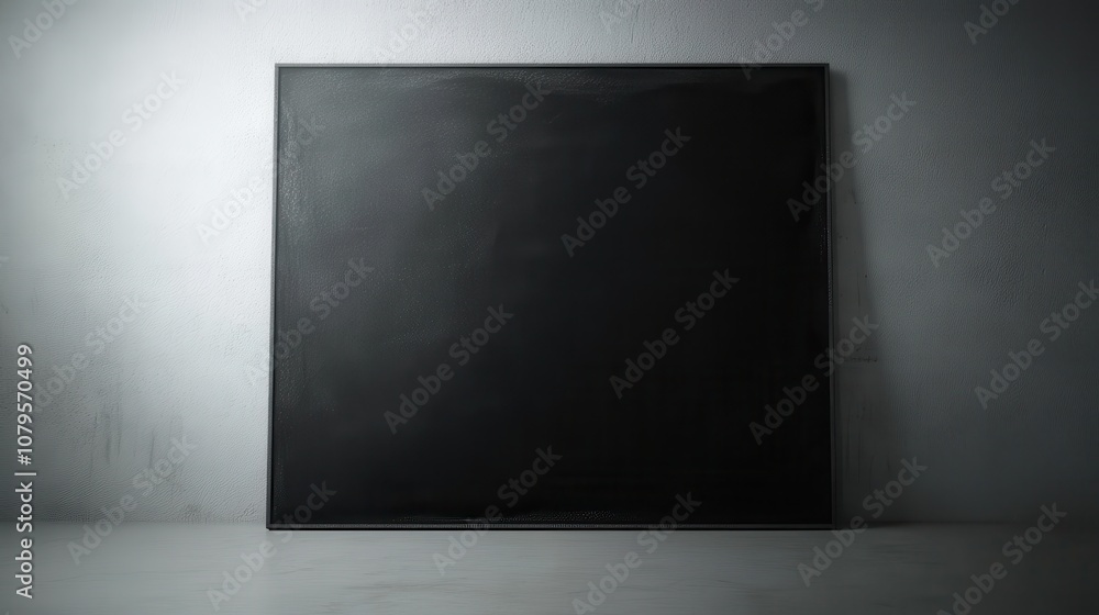 Minimalist Empty Picture Frame Mockup with White Wall and Floor. Minimalist Empty Picture Frame Mockup with White Wall and Floor.
