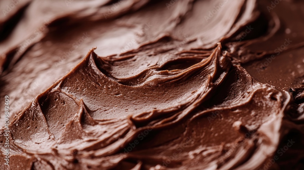 A close up of a rich chocolate cake topped with smooth ganache frosting A close up of a rich chocolate cake topped with smooth ganache frosting