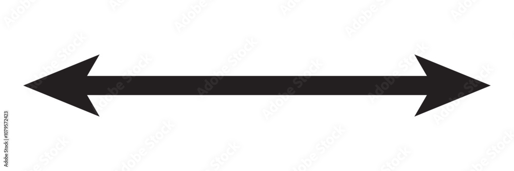 Black long dual arrow icon vector. Simple dual arrow icon vector. Dual arrow vector for app and UI design. Black long dual arrow icon vector. Simple dual arrow icon vector. Dual arrow vector for app and UI design.