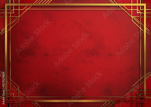 Red Background with Gold Frame