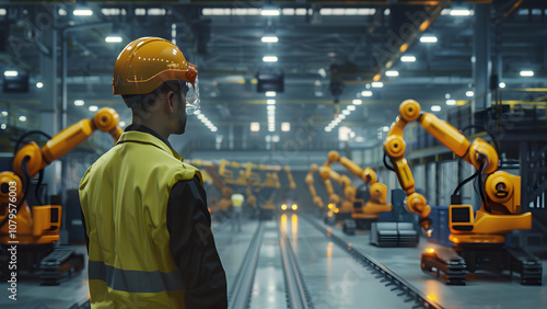 Modern Factory Automation with Robotic Arms