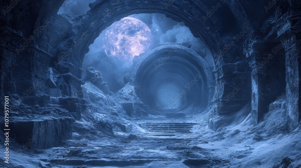 3d rendering dark science fiction tunnel dark background 3d rendering dark science fiction tunnel dark background