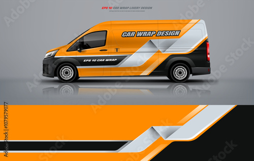 Universal Racing Car wrap livery design for van and other types of cars with yellow background