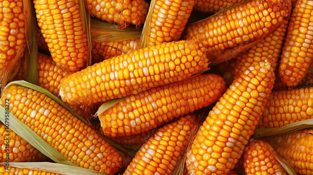 Appetizing background of delicious grilled corn cobs Appetizing background of delicious grilled corn cobs