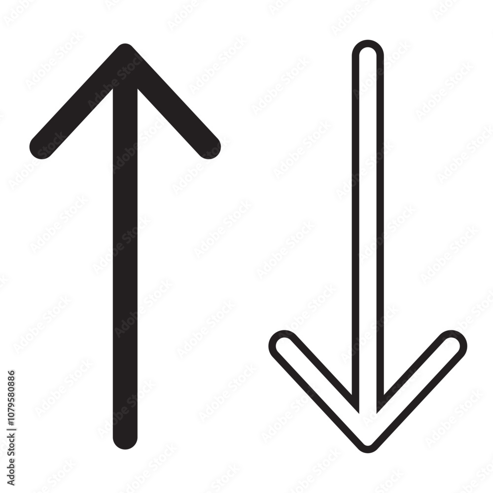 Arrow up and arrow down symbol Arrow up and arrow down symbol
