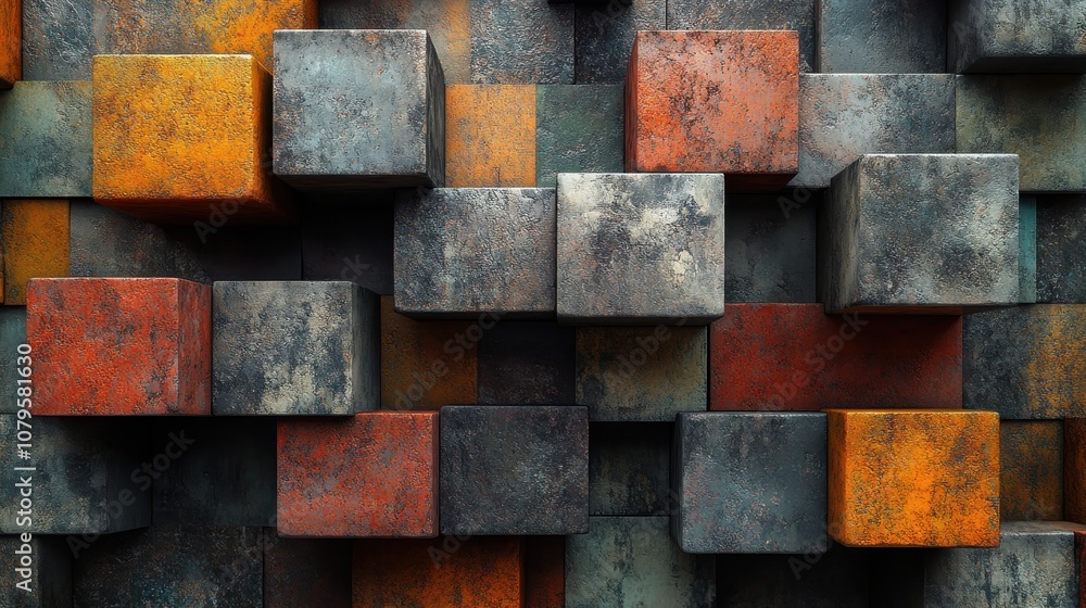 cubes and materials abstract geometries 3d rendering cubes and materials abstract geometries 3d rendering