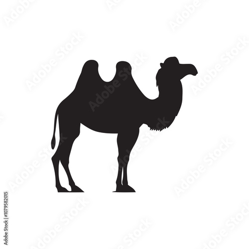 camel silhouettes, silhouette of a camel on a white background, silhouette set of camel vector illustration isolated on white, transparent background.