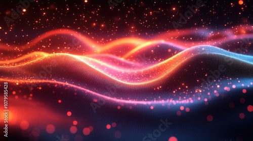 flowing digital lines background 3d rendering