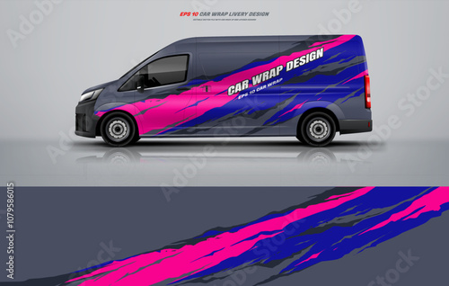 Universal Racing Car wrap livery design for van and other types of cars with a dark color background