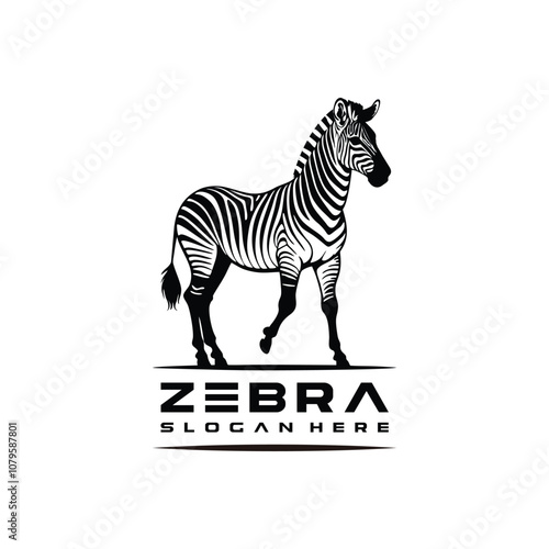 zebra logo design element vector template