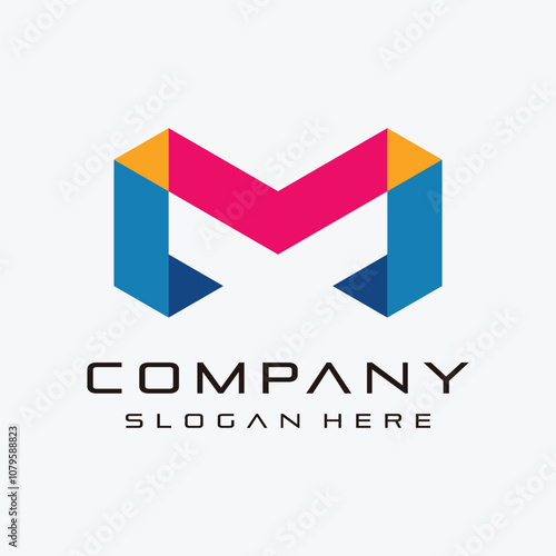 Free Download letter M tech logo design element vector template - GFXLoad