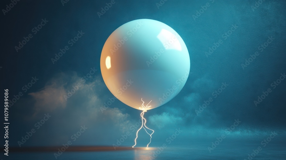 inflatable soft lightning balloon 3d rendering inflatable soft lightning balloon 3d rendering
