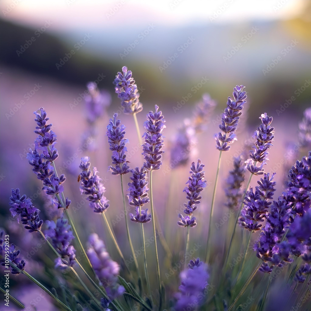 Fototapeta premium Fresh Lavender flower on natural background