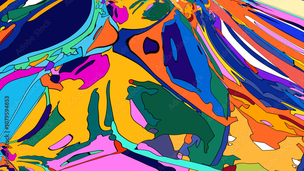 Fototapeta premium Colorful background with splashes