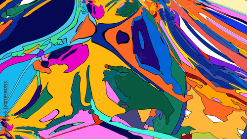 Colorful background with splashes