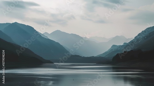 Tranquil Quiet Mountains and Rivers: The Allure of Minimalist Background