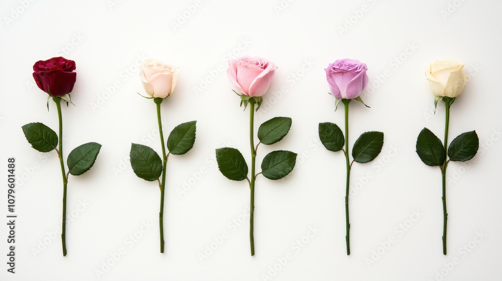 Obraz premium Celebrating love with beautiful roses floral arrangement elegant setting nature background close-up perspective flower of emotions
