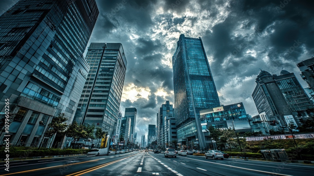 Fototapeta premium Cityscape with Skyscrapers