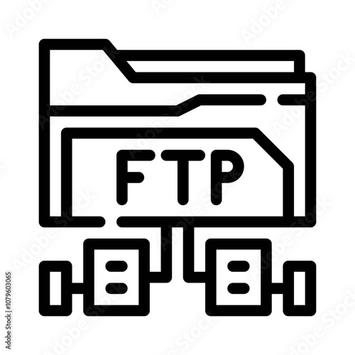 FTP File Management line icon