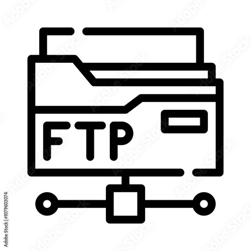 FTP Connection line icon