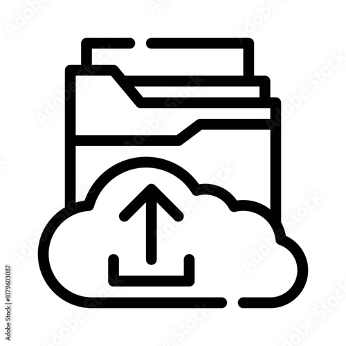 FTP Multi file line icon