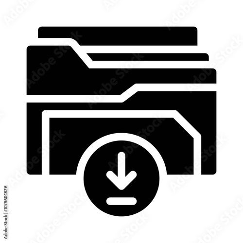FTP Download glyph icon
