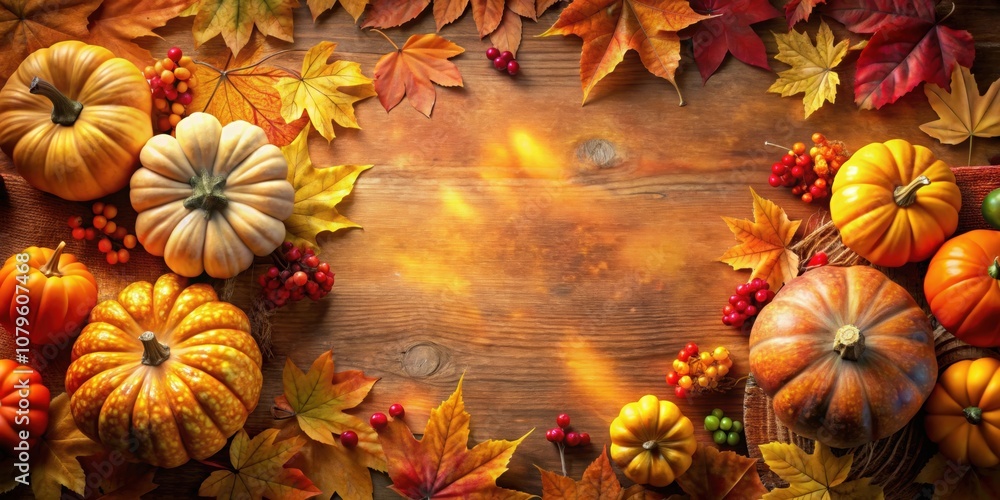 Fototapeta premium Autumn background featuring Halloween and Thanksgiving colors, with an abstract design, autumn, background, halloween