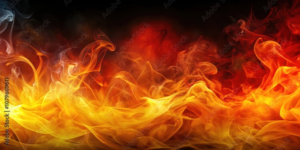Abstract colorful background with seamless fire smoke effect in orange, red, and yellow hues, abstract, colorful, background, seamless Abstract colorful background with seamless fire smoke effect in orange, red, and yellow hues, abstract, colorful, background, seamless