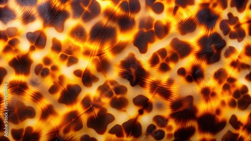 Close up of tortoiseshell tortoise shell pattern, featuring brown and golden hues , animal print, texture, background