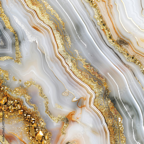 Wallpaper Mural Abstract agate background with gold glitter Torontodigital.ca