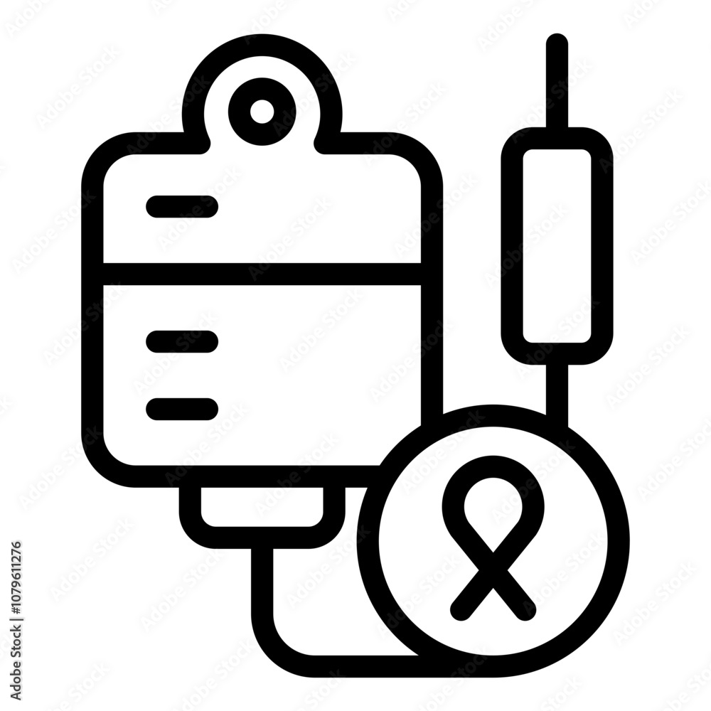 IV Drip for Chemotherapy outline icon IV Drip for Chemotherapy outline icon