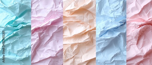 Wallpaper Mural Transform crumpled scrap paper into creative art projects with pastel shades for unique decor solutions Torontodigital.ca