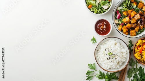 Wallpaper Mural A bowl of fresh, green salad with tomatoes, a healthy and delicious meal Torontodigital.ca