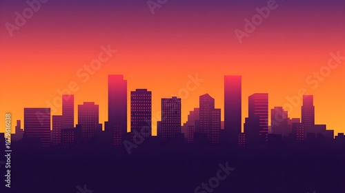 City Skyline Sunset