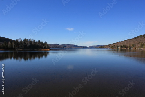 Peaceful lake in autumn