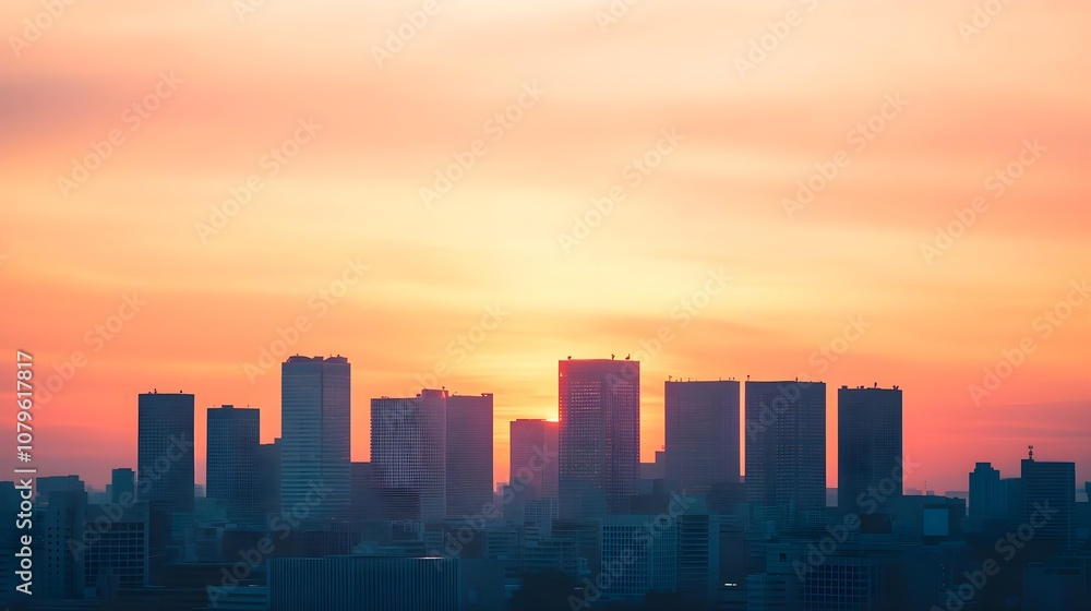 Cityscape Sunset Skyline Cityscape Sunset Skyline
