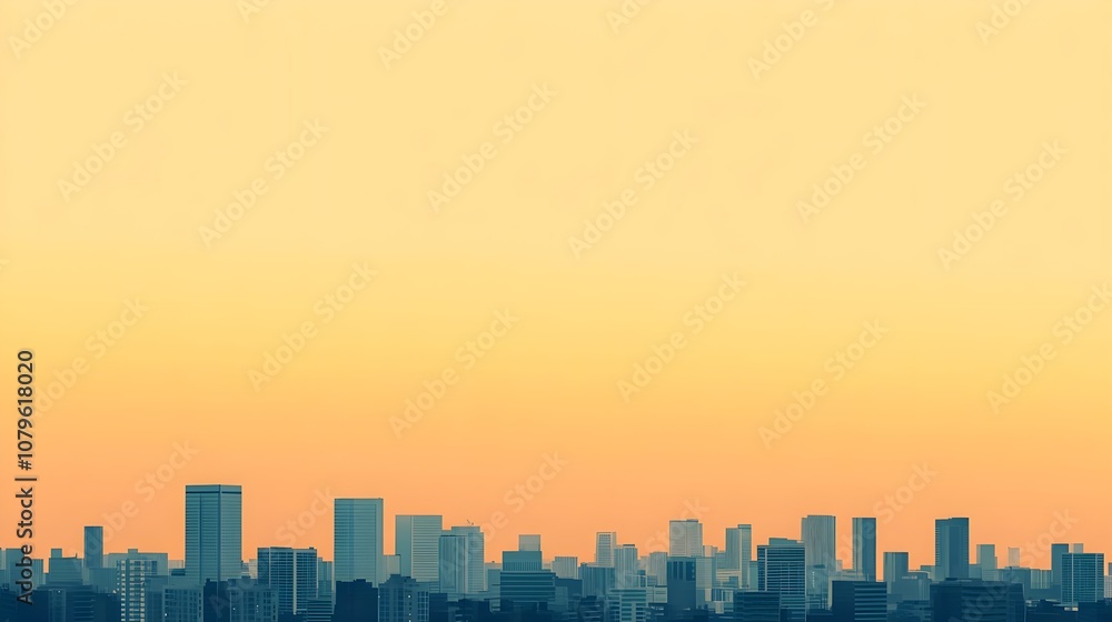 Fototapeta premium Cityscape Sunset Skyline