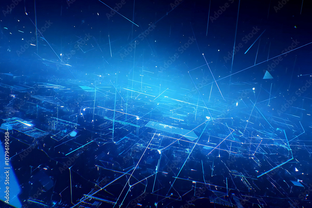 Futuristic Blue Circuit Design Futuristic Blue Circuit Design